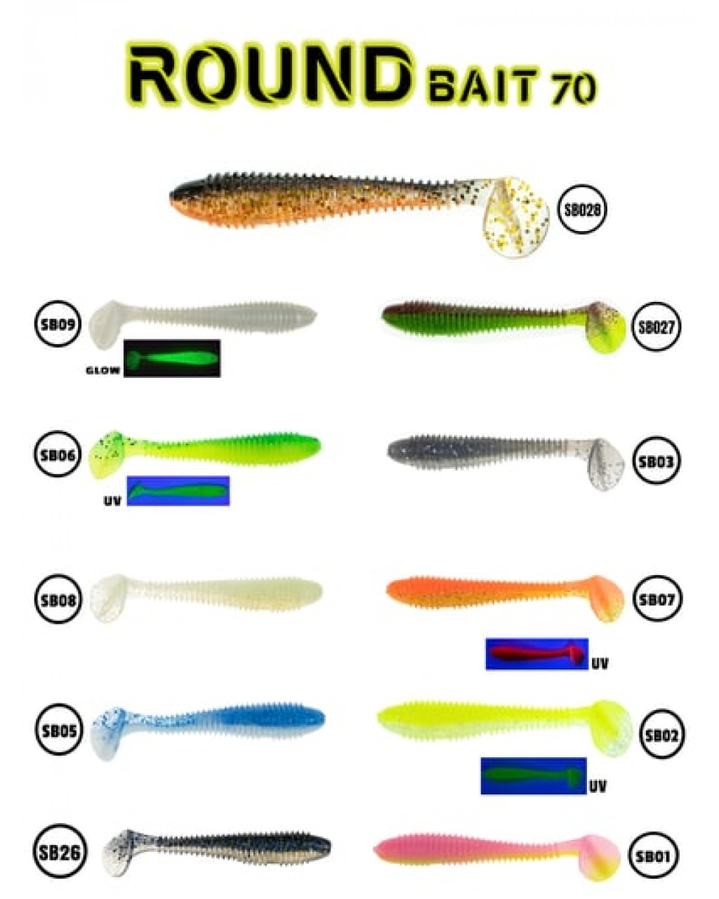 Fujin Round Bait 70mm Silikon Balık