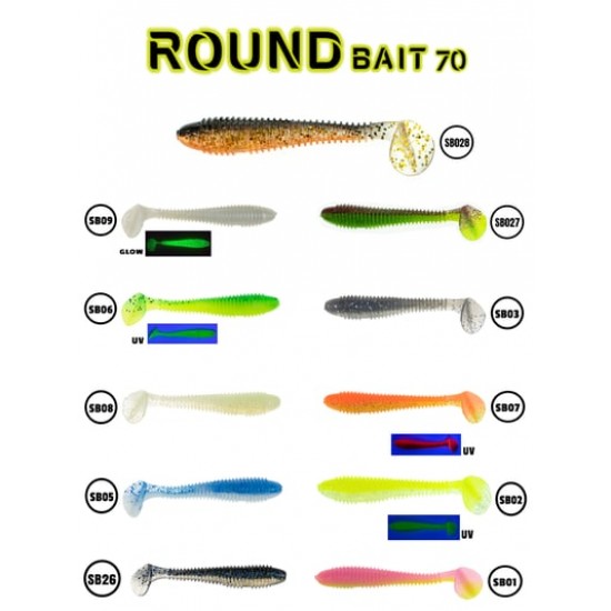 Fujin Round Bait 70mm Silikon Balık